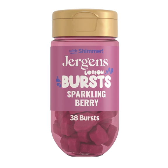 Jergens Sparkling Berry Lotion Bursts, Berry-Shaped Moisturizer, 38 Ct
