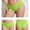 Fluorescent Green, variant on Lunuaoe Women's Ribbed Seamless Bikini Briefs, Low Waist Cotton Crotch Underwear, Soft Threaded Solid Color Panties