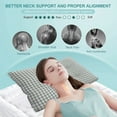 thumbnail image 6 of High Elasticity Pillow for Neck Pain Comfort Support Supportive Cotton Cover Natural Fiber Fill Medium Firm Bed Pillow for Side Sleepers Adults, Ukhbmc | Green, 6 of 9