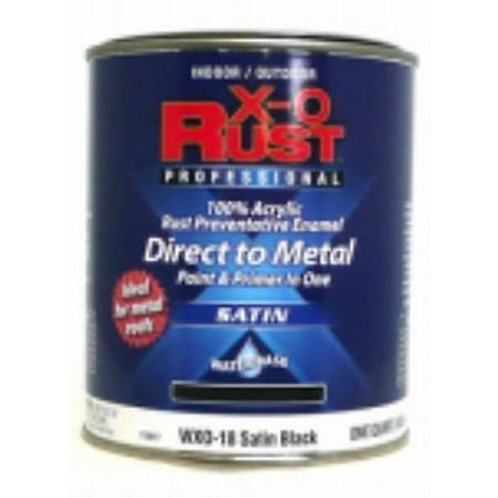 WXO18 X-O Rust QT Satin Black Water Base Interior/Exterior Anti Rust