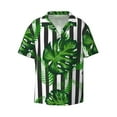 thumbnail image 4 of Uemuo Palm Greenery Pattern Cotton Linen Short Sleeve Shirts,Casual Lightweight Button Down Shirts,Vacation Beach Summer Tops-4X-Large, 4 of 7