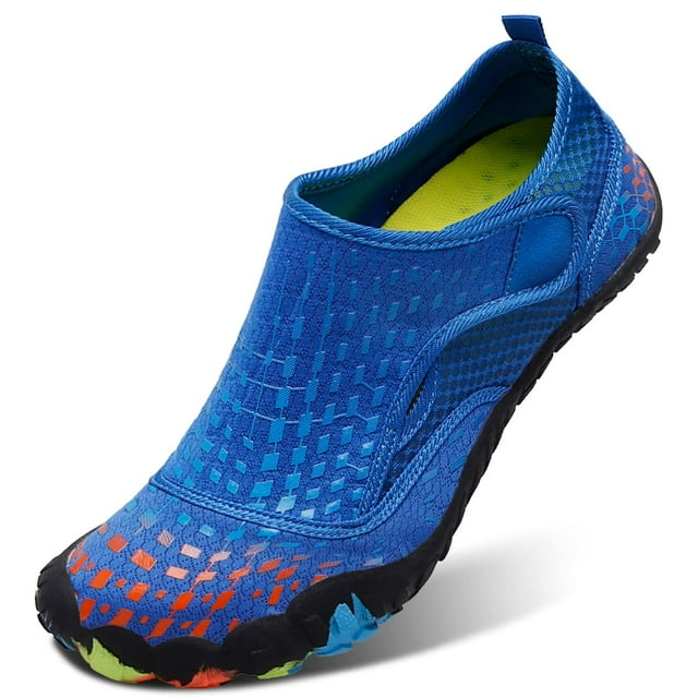 Zapatos de natación L-RUN para hombre, playa y verano, para caminar, correr, buceo, azul M US (mujer 10, hombre 8.5) = EU41