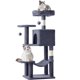 thumbnail image 1 of EDX Torre Cat Tree de 44" para Gatos de Interior, Torre de Escalada Duradera de Varios Niveles, Casa para Mascotas con Rascador de Sisal Natural, Condominio Acogedor, Plataforma Extendida, Juguete para Gatitos y Hamaca, Gris Oscuro, 1 of 7