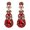 Red, variant on Grofry 1 Pair Retro Shining Rhinestones Inlaid Drop Earrings Sparkling Chandelier Wedding Bridal Long Dangle Earrings Jewelry Gift