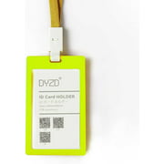 DYZD Plastic ID Badge Holder ID Card Holder ID Holders with Breakaway Necklace Lanyards Vertical Style ID Badge Card