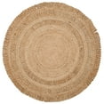 thumbnail image 2 of SAFAVIEH Natural Fiber Rodina Geometric Braided Jute Area Rug, Natural, 5' x 5' Round, 2 of 5