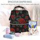 thumbnail image 5 of Disketp Roses Mochila de Pañales de Gran Capacidad con Múltiples Bolsillos, Mochila de Viaje Multifuncional para Bebé, Unisex, Moderna y Resistente, 5 of 6