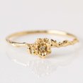 thumbnail image 1 of Anillo de apertura de estilo retro de diciembre Anillo de piedra de flor de diciembre ajustable con incrustaciones de cobre y circonita, 1 of 6