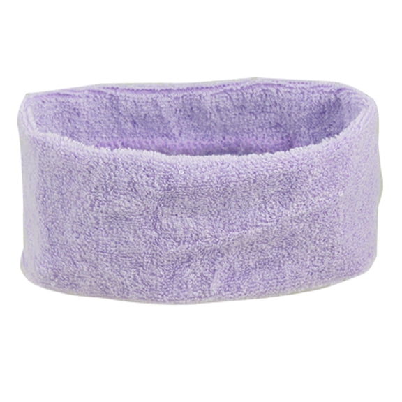 Unique Bargains 2 Pcs Gym Badminton Tennis Terry Sweatband Head Band Purple