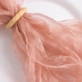 thumbnail image 3 of BalsaCircle 5 Dusty Rose Sheer Crinkled Organza Dinner Table Napkins Wedding Party Events Reception Decorations Supplies, 3 of 8