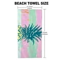 thumbnail image 5 of Sheronv Pineapples Stripes Pastel Quick Dry Towel Graphic Beach Towel 27.5x55in Ultra-Fine Fiber Lightweight Towel for Travel and Kids, Adults Unique Bath Towel Gift 55x27.5in, 5 of 7