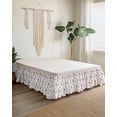 thumbnail image 2 of Western Cowboy Wrap Around Bed Skirts for California King Bed 16" Drop,Bed Skirt with Adjustable Elastic Belt Dust Ruffle Bed Valance Retro Desert Cactus Country Cowboy Brown Bed Frame Cover, 2 of 7
