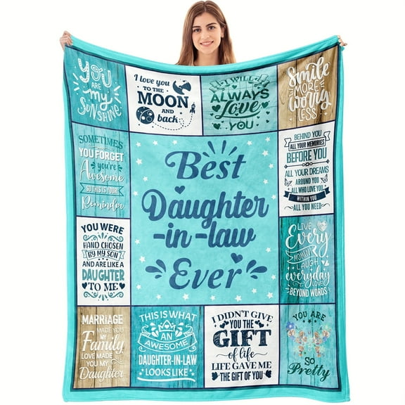 [Daughter In Law Gift Blanket] 1pcs Daughter In Law Gifts Blanket - Daughter In Law Birthday Gifts Idea From Mother In Law For Wedding Day
