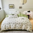 thumbnail image 2 of New French Style Fresh and Cute Floral Ins Style Ultra Soft Jacquard Bubble Wrap Skin Friendly Water Wash Four Piece Set, 2 of 7