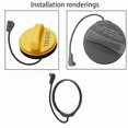 thumbnail image 5 of Fuel Tank Filler Gas Cap Rubber Rope LR053665 Fits for Range Rover Sport Evoque Car Accessories, 5 of 5
