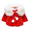 thumbnail image 3 of Baby Girls Infant Fur Warm Coat Cloak Overcoat Hoodies Cute Outdoor Suit 0-35 Months, 3 of 7