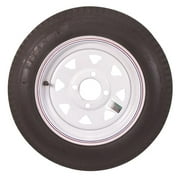 Americana Tire & Wheel 30540 4,80 x 12 Bias Pneu et roue - Jante à rayons blancs et rayures
