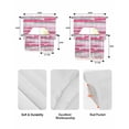 thumbnail image 5 of Pink Gray Stripes Swag Kitchen Curtains Sets for Windows 24 Inch Length, Watercolor Modern Abstract Minimalist Short Window Curtain Panels Swags Valances and Tiers 3 Piece Set for Cafe/Dining Room, 5 of 5