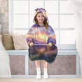 thumbnail image 7 of FORMRS Wearable Blanket Hoodie with Sleeves for Kids Cozy Flannel Sweatshirt, Beautiful Mountain, 7 of 7