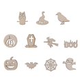 thumbnail image 1 of 100Pcs Unfinished Wood Craft Pieces Halloween Graffiti Wooden Chip DIY Arts, 1 of 2