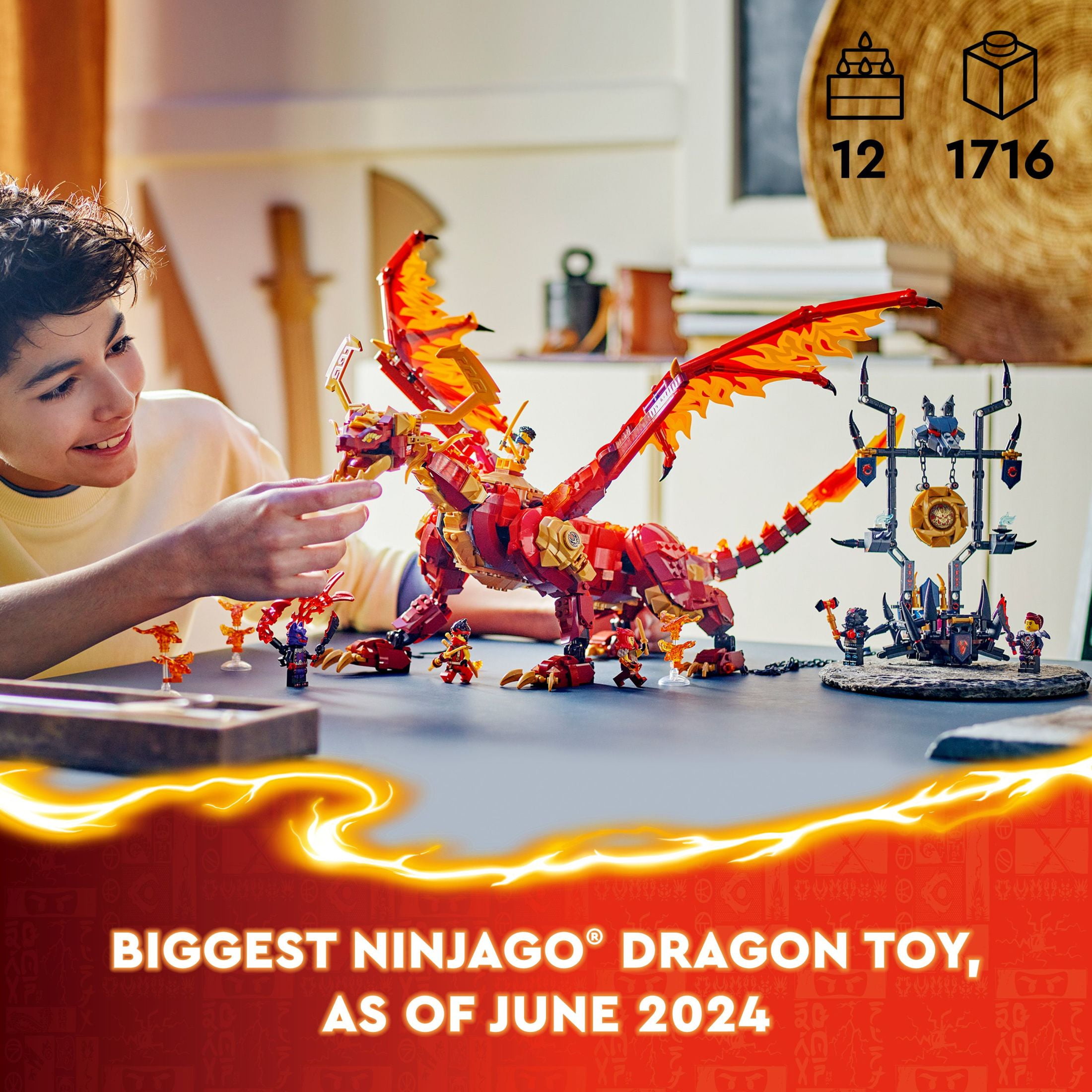 LEGO NINJAGO Source Dragon of Motion Ninja Playset, Adventure Toy for Kids Ages 12 and up, 71822