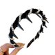 thumbnail image 2 of Pisexur Belleza Maquillaje Diadema vintage con cuentas onduladas de terciopelo y perlas artificiales de cráneo altopara mujeres y hombres, 2 of 2
