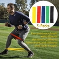thumbnail image 4 of Juego de equipo de entrenamiento de velocidad con escalera de agilidad deportiva, 8 conos y paracaídas de resistencia de 16 peldaños, cuerda para saltar, 5 bandas de resistencia, para fútbol, correr,, 4 of 5