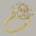 thumbnail image 2 of LBG British Made 18k Yellow Gold Natural Opal Womens Statement Ring - 33 size options - Size 9, 2 of 6