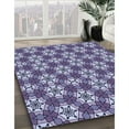 thumbnail image 3 of Ahgly Company Tapis Rond Lavable en Machine Intérieur Transitionnel Bleu Ange, 7 Pieds Rond, 3 of 7