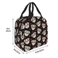 thumbnail image 2 of Disketp colorful Skull dog flower Lunch Bag for Women Men, Leakproof Thermal Cooler Sack Food Handbags Case High Capacity forTravel Work School Picnic, 2 of 5