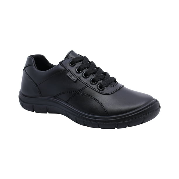 Zapato escolar Audaz para niño de piel negro Monkey con agujetas
