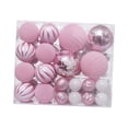 thumbnail image 2 of 46x Christmas Ball Ornaments ,Xmas Hanging Tree Pendants Decor Christmas Tree Ornaments ,Ball Baubles for Xmas Party Holiday Pink, 2 of 8