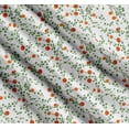 thumbnail image 3 of Soimoi White Cotton Cambric Fabric Leaves & Orange Fruits Print Fabric by the Yard 42 Inch Wide, 3 of 7