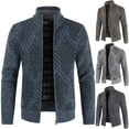 thumbnail image 3 of Men's Fall And Winter Casual Fashion Zipper Sweater Cardigan, 3 of 3