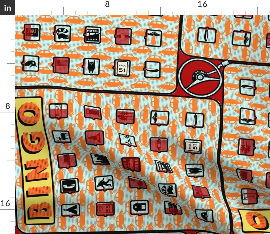 Bingo Score Card Large Cotton Tea Towel 