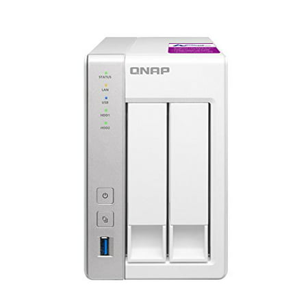QNAP TS-231P2 2-bay Personal Cloud NAS with DLNA, 4GB