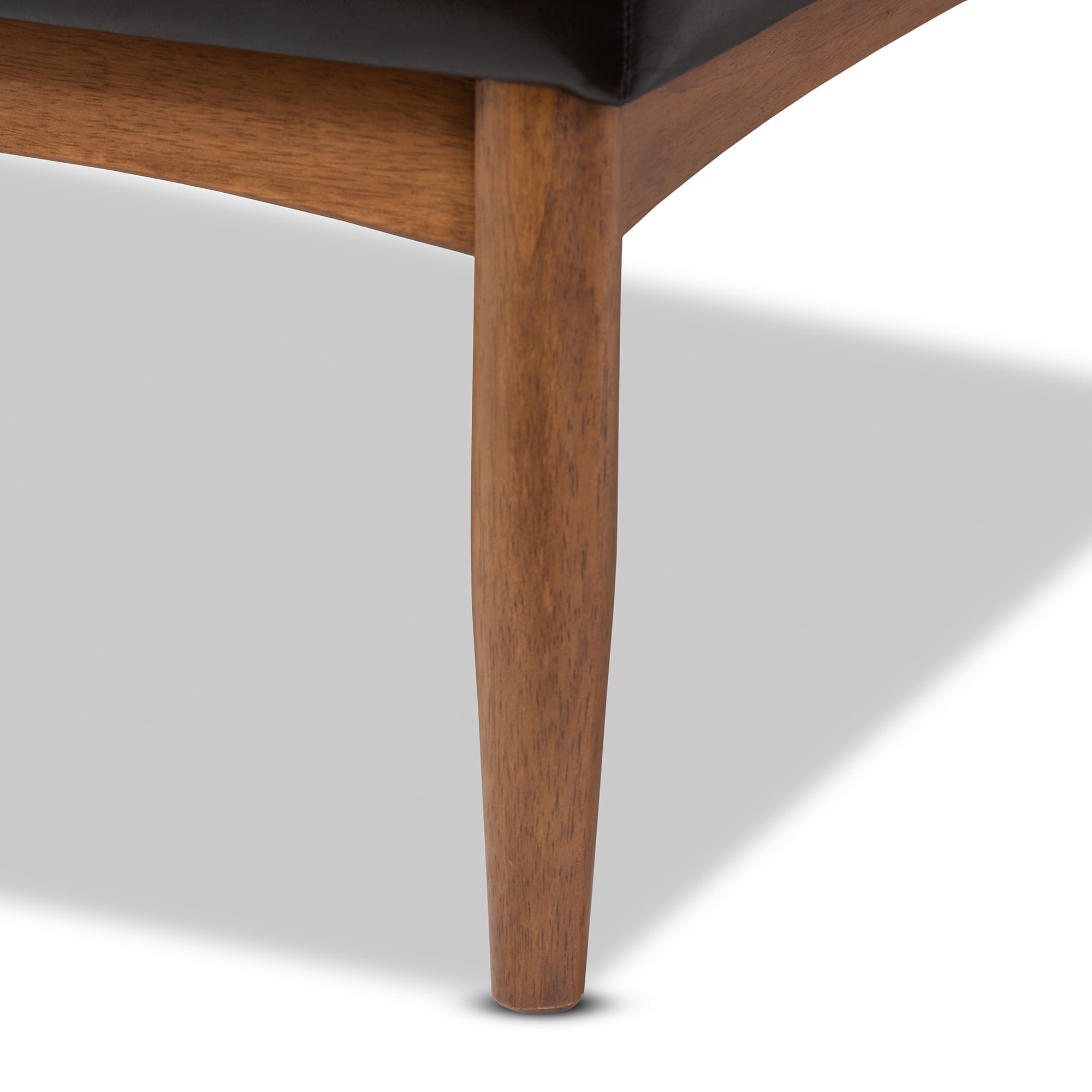 Baxton Studio Arvid Mid-Century Dining Set, 3-Piece, Walnut Brown