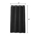 thumbnail image 6 of No Hooks Needed Waffle Stall Shower Curtain with Snap-in Liner, Black -54" x 80"(78"), 6 of 7