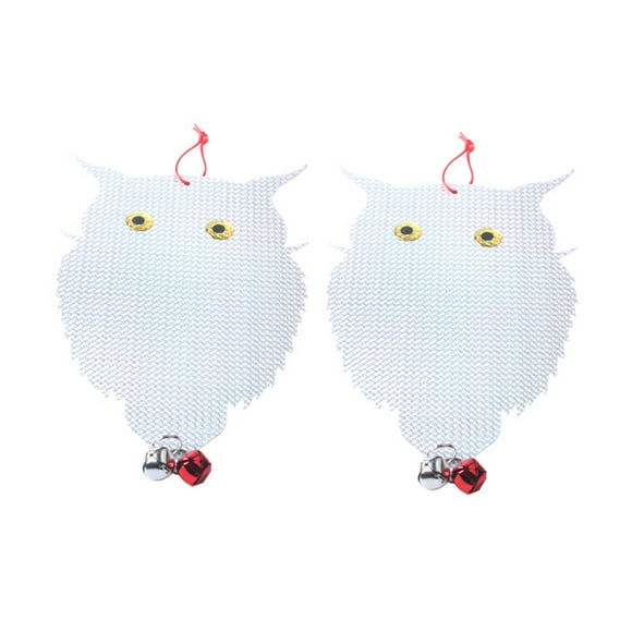 2-Pack Bird Blind Hanging Owl Decor To Scare Birds Crow Dove Bird Repeller Anti-Window Strike-Big Cat Head Hanging Bird Repellent