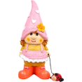 thumbnail image 1 of Garden Gnome Penny Holding a Ladybug Lawn Sculpture, 1 of 4