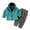 Green, variant on Odeerbi Kids Boys Girls Clothes Fall Winter Fleece Thermal Outfits Set Fashion Casual Long Sleeve Hooded Jacket Long Jogger Pants Sets Blue