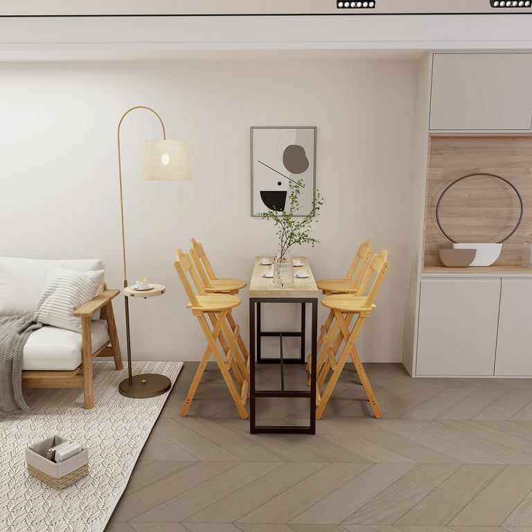 GVN Pieces Bar Table Set, Small Kitchen Table for 2, Modern