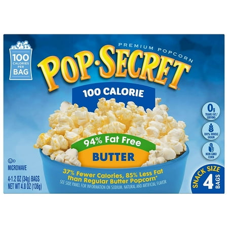 Pop Secret Microwave Popcorn 94 Fat Free Er 100 Calorie 4 8 Pop Secret Microwave Popcorn 94 Fat Free Er 100 Calorie 4 8 Oz
