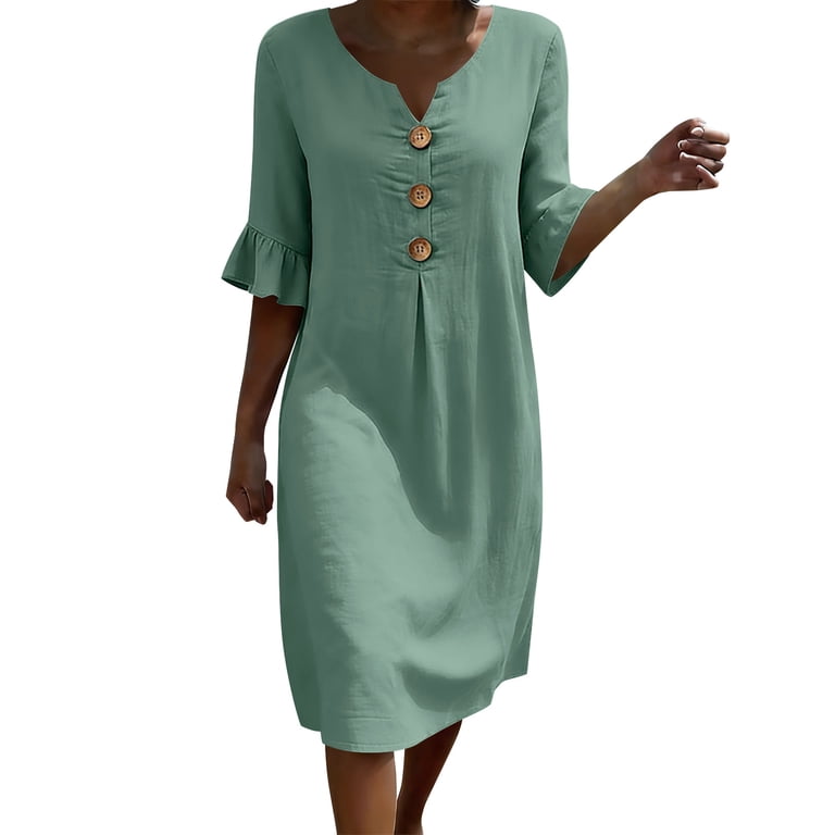 casual white shirt dress A-Line Short Sleeve Midi M INV-3025569 Wrap Dresses – ELF SIZE:11 R EU 36 Bust
