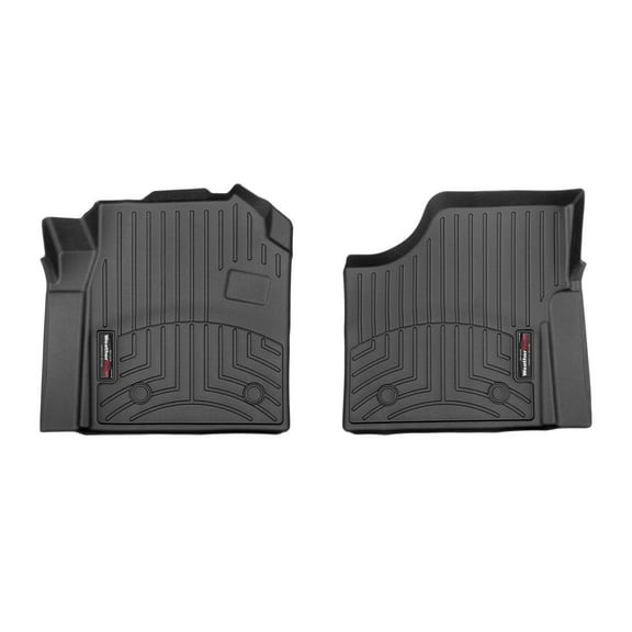 WeatherTech Custom Fit FloorLiners compatible with W990, 579, 567, T680, T880 - 1st Row (Driver & Passenger), Black