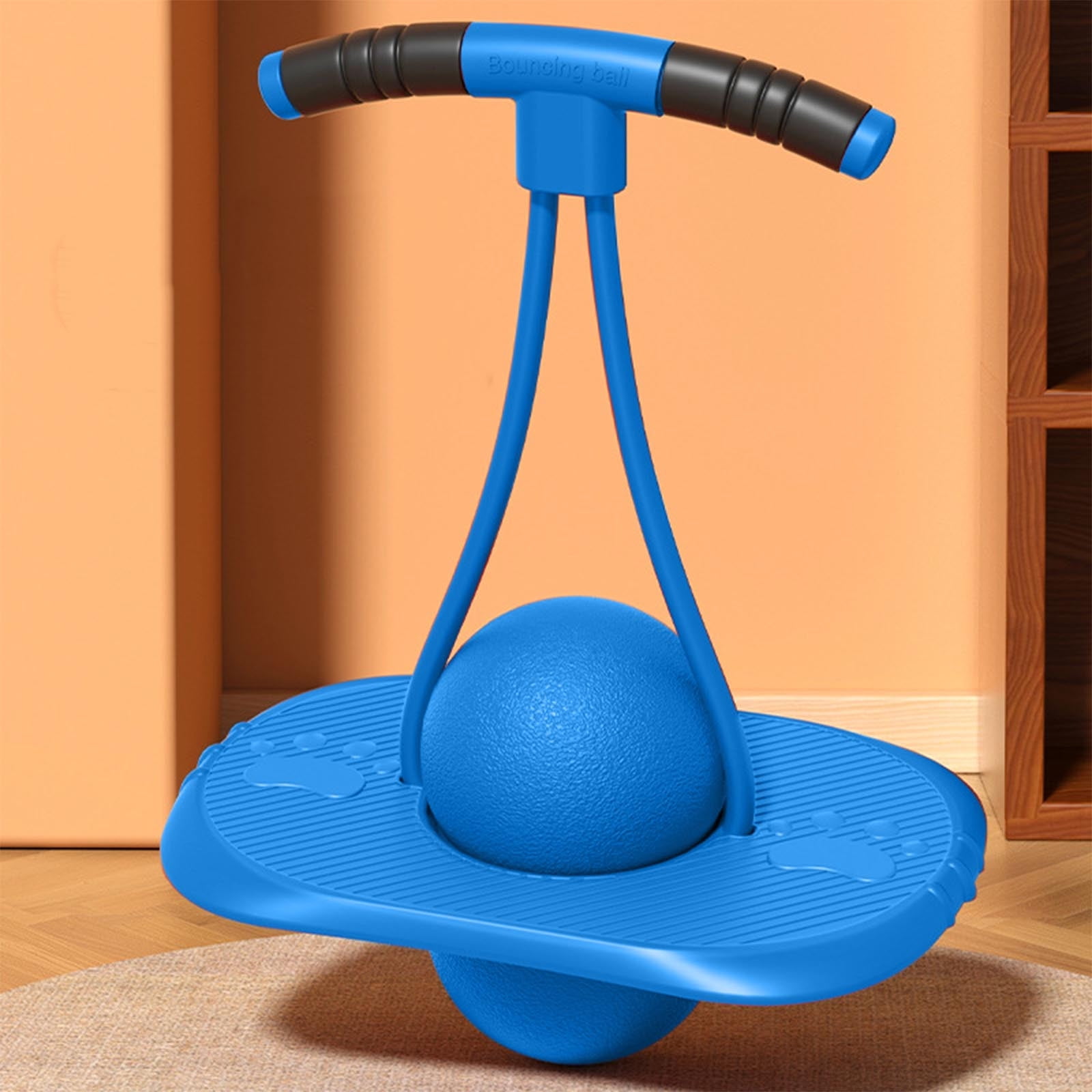Balance Ball with Handle under $5! Yannianjz Bounce Balance Ball for Adults, Fitness Stretch Exercise Ball with Handle, Anti Slip Jump Ball for Kids and Adults, Portable Hop Ball