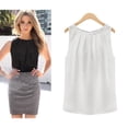 thumbnail image 4 of Débardeur en Chiffon d'Été pour Femmes avec Col Rond Sans Manches, 4 of 7