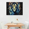 thumbnail image 2 of Nawypu Inspirational Quotes Lion Canvas Wall Art Animal Inspiring Poster Prints Picture Artwork Wall Decor for Office Man bedroom Living Room Home Decoration Framed, 2 of 4