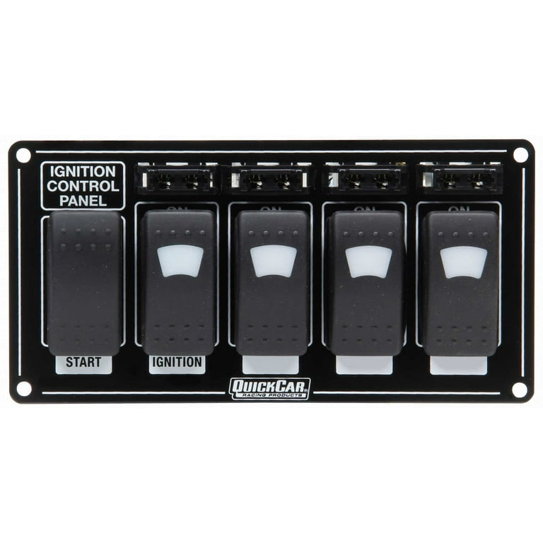 QuickCar Ignition Panel w/Rocker Switches & Lights QuickCar Ignition Panel w/Rocker Switches & Lights