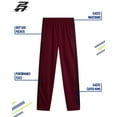 thumbnail image 2 of Pro Athlete Boys Sweatpants - 3 Pack Active Performance Fleece Jogger Pants for Kids (8-20), 2 of 7